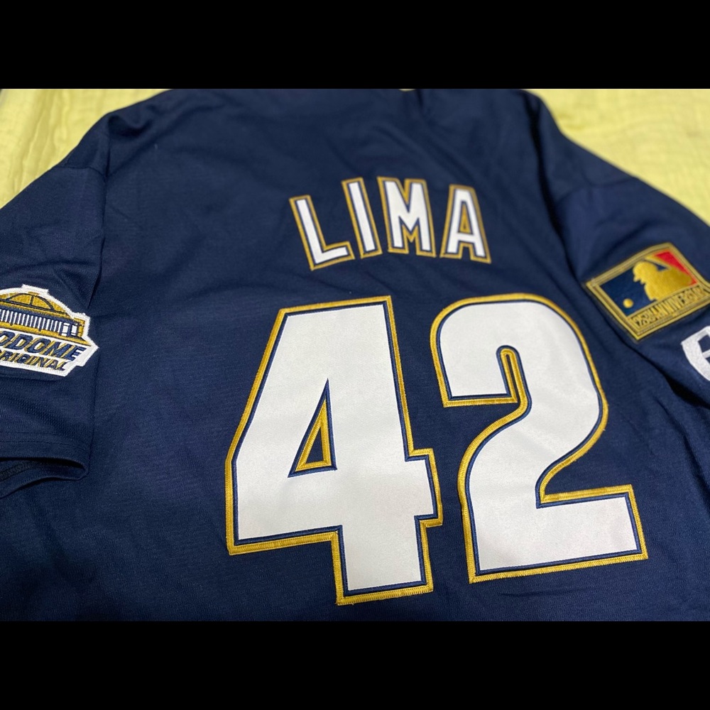 Astros jersey Jose Lima retro 90s navy men’s new